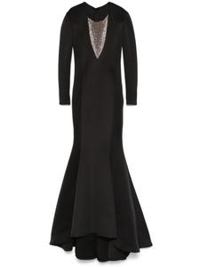 AAVVA вечернее платье с кристаллами, черный