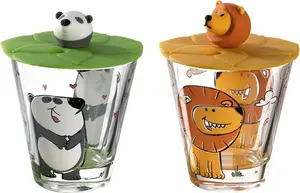 Набор из 2-х детских чашек с крышками BAMBINI Лев и Панда Leonardo