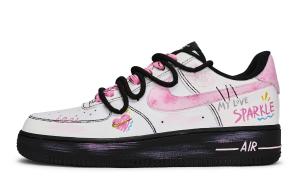 Air Force 1 811 Manufacturing, Love Sparkling легкие низкие скейтбордские туфли женские розовый белый Nike, розовый