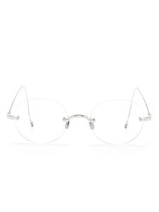 Thom Browne Eyewear очки в круглой оправе, серебряный