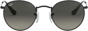 Солнцезащитные очки Ray-Ban унисекс RB3447N с круглыми плоскими линзами, Black/Light Grey Gradient Dark Grey