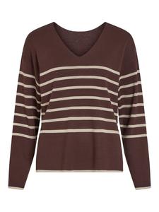 Вязаный свитер цвета кофейные зерна Vila