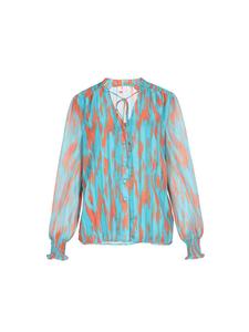 Женская блузка цвета морской волны IZIA