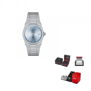 TISSOT Часы PRX Super Player Series Quartz Movement Women's Watch 35mm Blue Dial Stainless Steel Case Stainless Steel Strap, Blue Dial