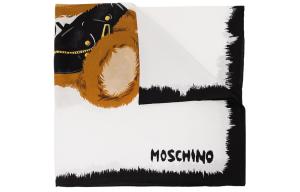 MOSCHINO Шёлковый шарф унисекс белый, White