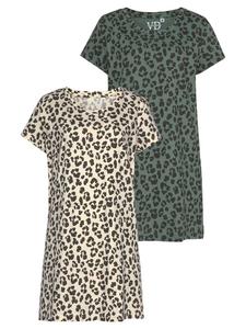 VIVANCE DREAMS Ночная рубашка кремового и черного цвета с узором