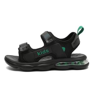 Детские сандалии с низким верхом, нескользящие и дышащие NEZHACHAOHAI, черный/зеленый
