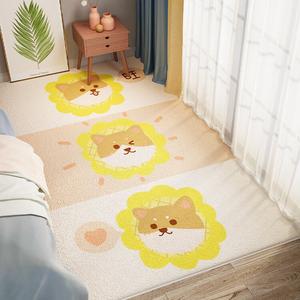 Budis Ковер 140х200 см из искусственного кашемира, для спальни, милый мультяшный стиль, Faux Cashmere 40-Shiba Inu