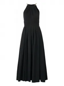 Платье миди с вырезом халтер Carolina Herrera, черный