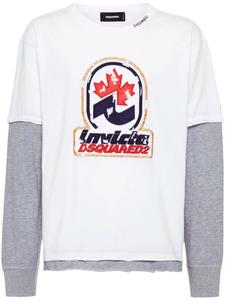 DSQUARED2 многослойная футболка, белый