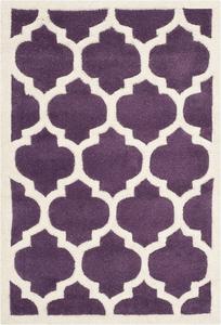 SAFAVIEH Chatham Collection ковер 61 x 92 см Purple / Ivory CHT733F ручной работы геометрический премиум шерстяной