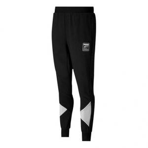 Брюки rebel block pants 'black white' Puma, черный