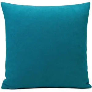 Декоративная подушка Darco Uni, 1 шт., размеры: 45 x 45 см, с наполнителем Gözze, Petrol + unifarben