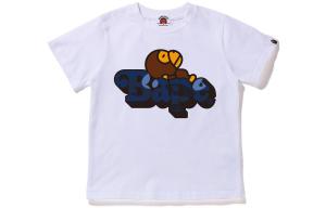 Цветной камуфляж Milo на футболке Bape Детская A BATHING APE, Белый Красный
