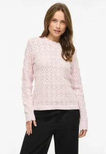 Свитер vilowen с длинными рукавами и ажурной отделкой Vila, Cherry Blossom