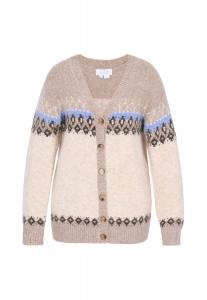 Usha BLUE LABEL Оверсайз кардиган в бежевом, темно-бежевом