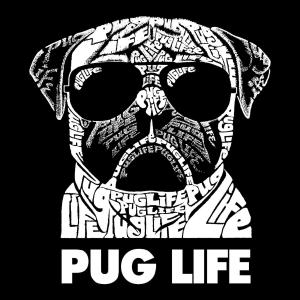Pug Life — мужская футболка премиум-класса Word Art LA Pop Art