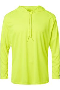 Футболка с капюшоном и длинными рукавами Badger B-Core, цвет safety yellow