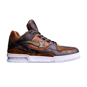 Кроссовки Louis Vuitton Trainer Low, коричневый