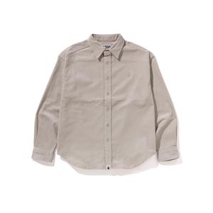 Bape One Point вельветовая длинная рубашка A BATHING APE, Ecru Ivx