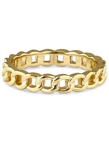 Кольцо-Звено панцирного плетения из позолоченного серебра 925 пробы, размер Devata, gold