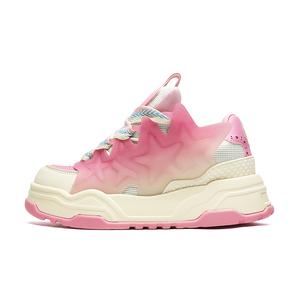 Модный тренд: низкие кроссовки для скейтбординга на платформе, увеличивающие рост, унисекс OUBT, Jelly Pink