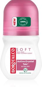 Мягкий шариковый дезодорант с тальком и розовым цветком без спирта Borotalco, 50 мл