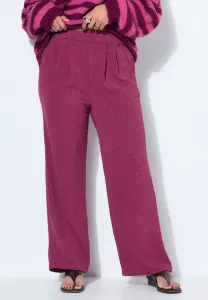 Широкие штанины, высокая талия, брюки в горошек Studio Untold, Aubergine