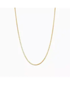 Ожерелье из стерлингового серебра с позолотой 18 карат с плоской цепочкой «Клеопатра» Bearfruit Jewelry, gold