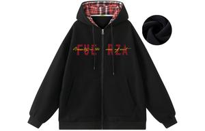 Унисекс свитшот FUERZA, Black[Cardigan Fleece-Lined]