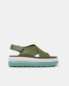 Сандалии женские на платформе Pelotas Flota Up из кожи Camper, зеленый