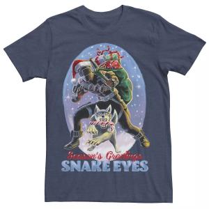 Мужские костюмы G.I. Футболка Joe Christmas Snake Eyes Season's Greetings Licensed Character