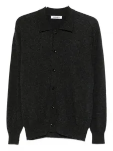 Кардиган с воротником-поло Attachment, серый