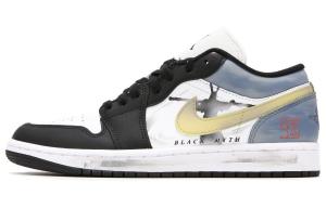 Баскетбольные кроссовки Air 1 Vintage женские с низким верхом, черный/белый/синий Jordan