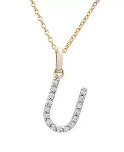 Ожерелье с бриллиантовой подвеской (1/10 карата) из 14-каратного золота, 17 дюймов + удлинитель 1 дюйм Macy'S, u