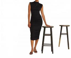 Майя водолазка миди-платье черное CRESCENT