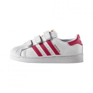 Детские кроссовки для скейтбординга Superstar PS Low-top белые/красные Adidas Originals