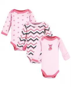 Боди с длинными рукавами для новорожденных девочек 3 шт. Cloud, недоношенные Luvable Friends, розовый