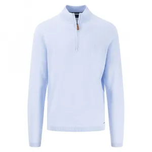Свитер Fynch Hatton Air Cotton с половинной молнией, синий
