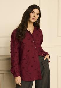 Блуза Cream Button-down blouse, Dark Red