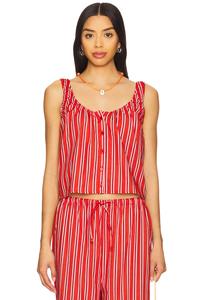 Майка с глубоким вырезом Weworewhat, vibrant red multi