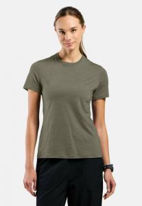 Футболка ODLO Basic T-shirt, Vetiver Melange/Olive