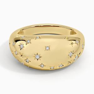 Кольцо с бриллиантовым куполом в виде созвездия Рыбы Brilliant Earth