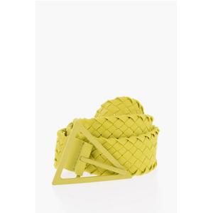 Ремень TRIANGLE плетеный резиновый 40 мм Bottega Veneta, Green