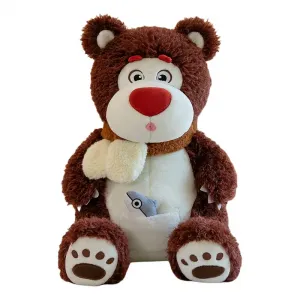 Милый шарф с дизайном плюшевого мишки, кукла, плюшевая кукла, высота 27см/38см/50см Bitter purchase, коричневый