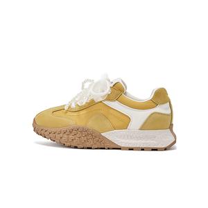 DAPHNE Женские противоскользящие износостойкие низкие кеды бежево-желтые, цвет Beige Yellow