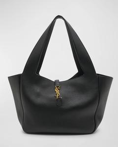 Большая сумка Bea Cabas YSL из мягкой кожи Saint Laurent, цвет Noir