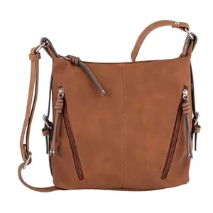 Сумка через плечо TOM TAILOR "CAIA Cross Bag M" с красивыми деталями, цвет Cognac