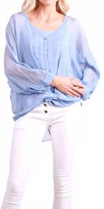 Блузка с длинными рукавами Ryana синего цвета Gigi Moda, синий