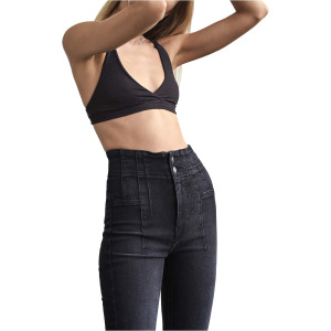 Джинсы Jayde Flare Jeans Free People, цвет Onyx